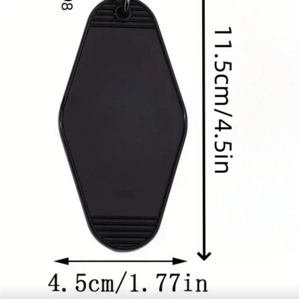 Black Keychain with Colorful Text - Picture 3 of 3